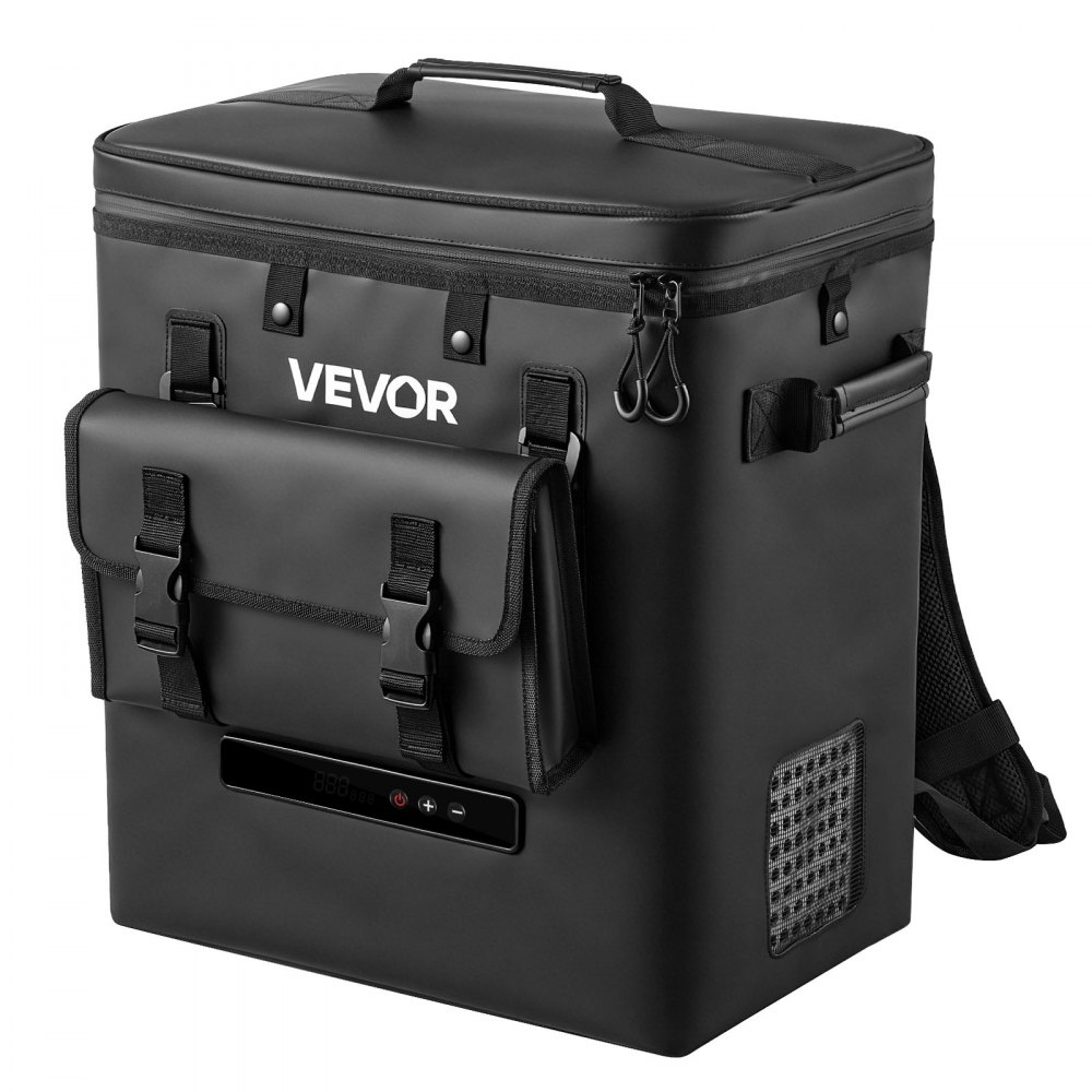 VEVOR Nevera Portátil para Coche 13 L, Zona Única, Refrigerador para Coche con Compresor 12/24 V CC, Temperatura Ajustable de -6 °C a 10 °C, para Camiones, Furgonetas, Autocaravanas, Camping, Viajes