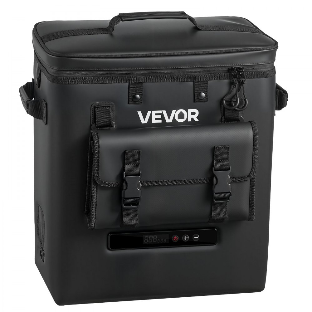 VEVOR Nevera Portátil para Coche 13 L, Zona Única, Refrigerador para Coche con Compresor 12/24 V CC, Temperatura Ajustable de -6 °C a 10 °C, para Camiones, Furgonetas, Autocaravanas, Camping, Viajes