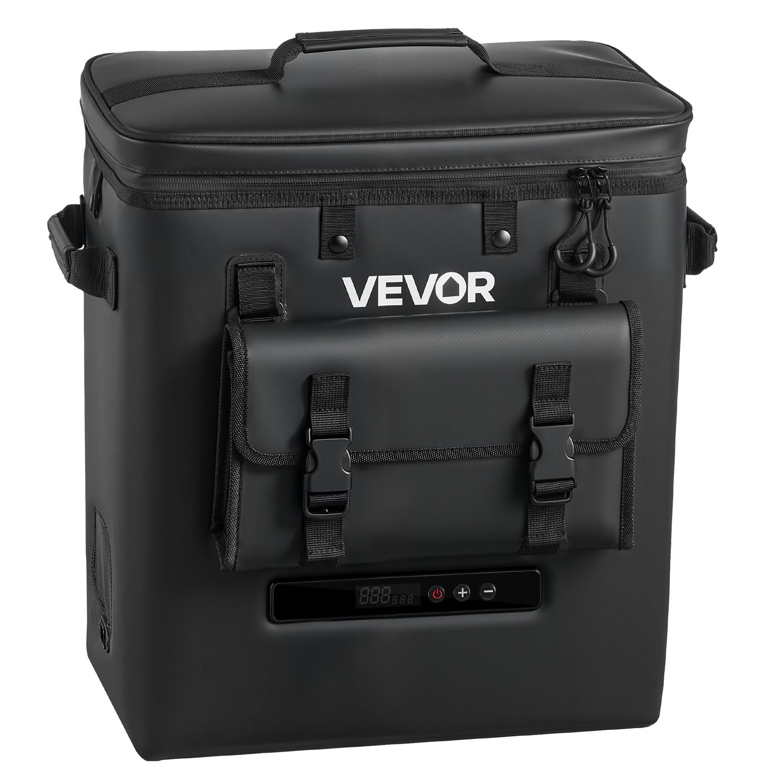 VEVOR Nevera Portátil para Coche 13 L, Zona Única, Refrigerador para Coche con Compresor 12/24 V CC, Temperatura Ajustable de -6 °C a 10 °C, para Camiones, Furgonetas, Autocaravanas, Camping, Viajes