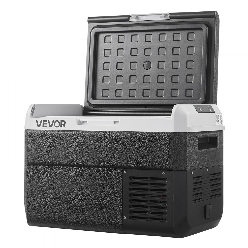 VEVOR Nevera Portátil para Coche 25 L, Zona Única, Refrigerador para Coche con Compresor 12/24 V CC y 100-240 V CA, Temperatura Ajustable de -20 °C a 20 °C, para Autocaravanas, Camping, Viajes
