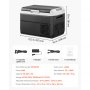 VEVOR Nevera Portátil para Coche 25 L, Zona Única, Refrigerador para Coche con Compresor 12/24 V CC y 100-240 V CA, Temperatura Ajustable de -20 °C a 20 °C, para Autocaravanas, Camping, Viajes