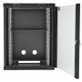 VEVOR 15U Server Cabinet Wall Mount, 500 lbs Max. Load Capacity on Floor, Network Rack Enclosure with Casters, Lockable Tempered Glass Door, Q235 Carbon Steel for IT Equipment A/V Equipment