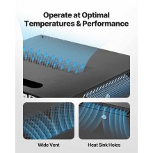 VEVOR Gabinete de Red de Pared de 22U, 600 mm de Profundidad, con Puerta de Vidrio Templado con Cerradura y Paneles Laterales, Carga de 136 kg para Equipos de IT y Dispositivos Audiovisuales