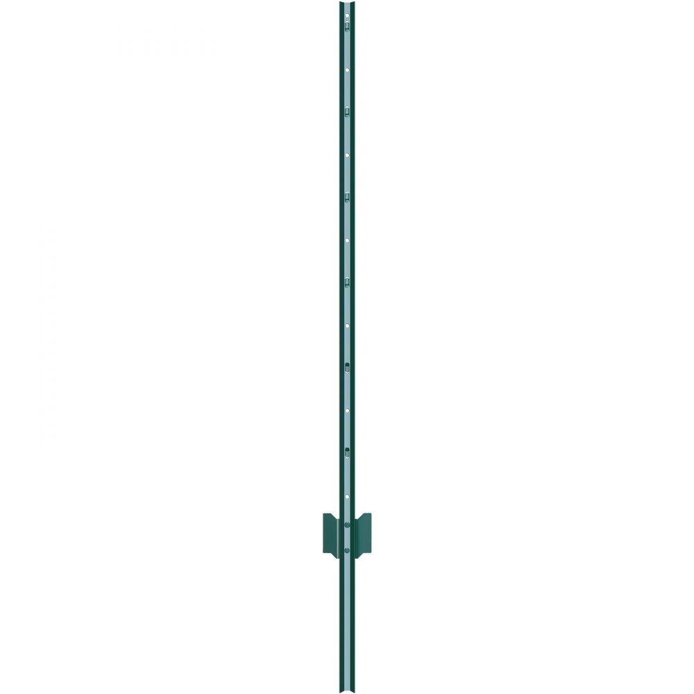 VEVOR Postes de Cerca de Metal 121,92 cm Postes de Cerca de Acero al Carbono Resistentes 10 Piezas Postes de Metal para jardín, Césped, Granjas, Cercas al Aire Libre, Huertos, Carreteras, Verde