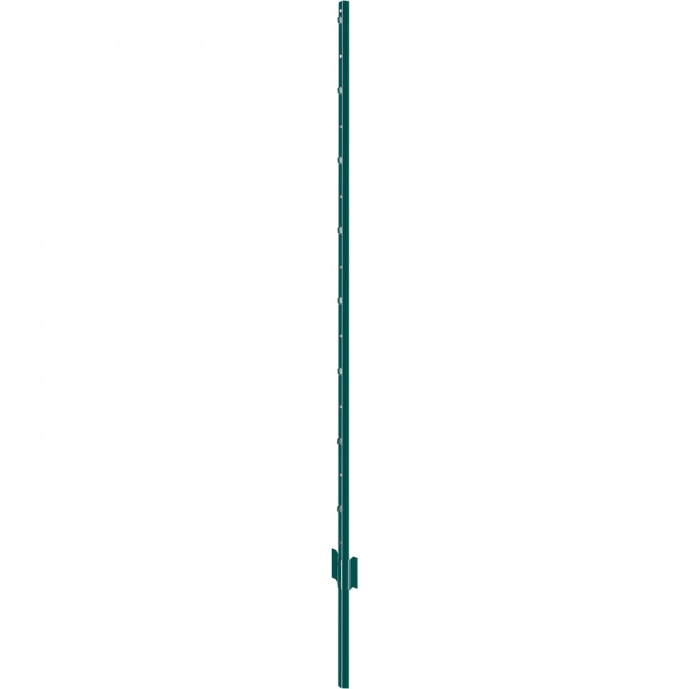 VEVOR Postes de Cerca de Metal 152,4 cm Postes de Cerca de Acero al Carbono Resistentes 10 Piezas Postes de Metal para jardín, Césped, Granjas, Cercas al Aire Libre, Huertos, Carreteras, Verde