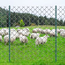 VEVOR Postes Metálicos para Valla 6 Piezas Postes de Cerca 182,88 cm, Verde