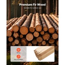 VEVOR Postes de Madera para Valla de Jardín, 25 Piezas, Postes de Madera de 17,53 x 12,7 x 1219,2 mm con Púas, Postes de Señalización para Cercas de Sedimentos, Límites de Patios y Líneas de Base