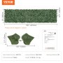 VEVOR Pantalla de valla de privacidad de hoja de hiedra artificial artificial de 39 "x 158" con respaldo de tela de malla