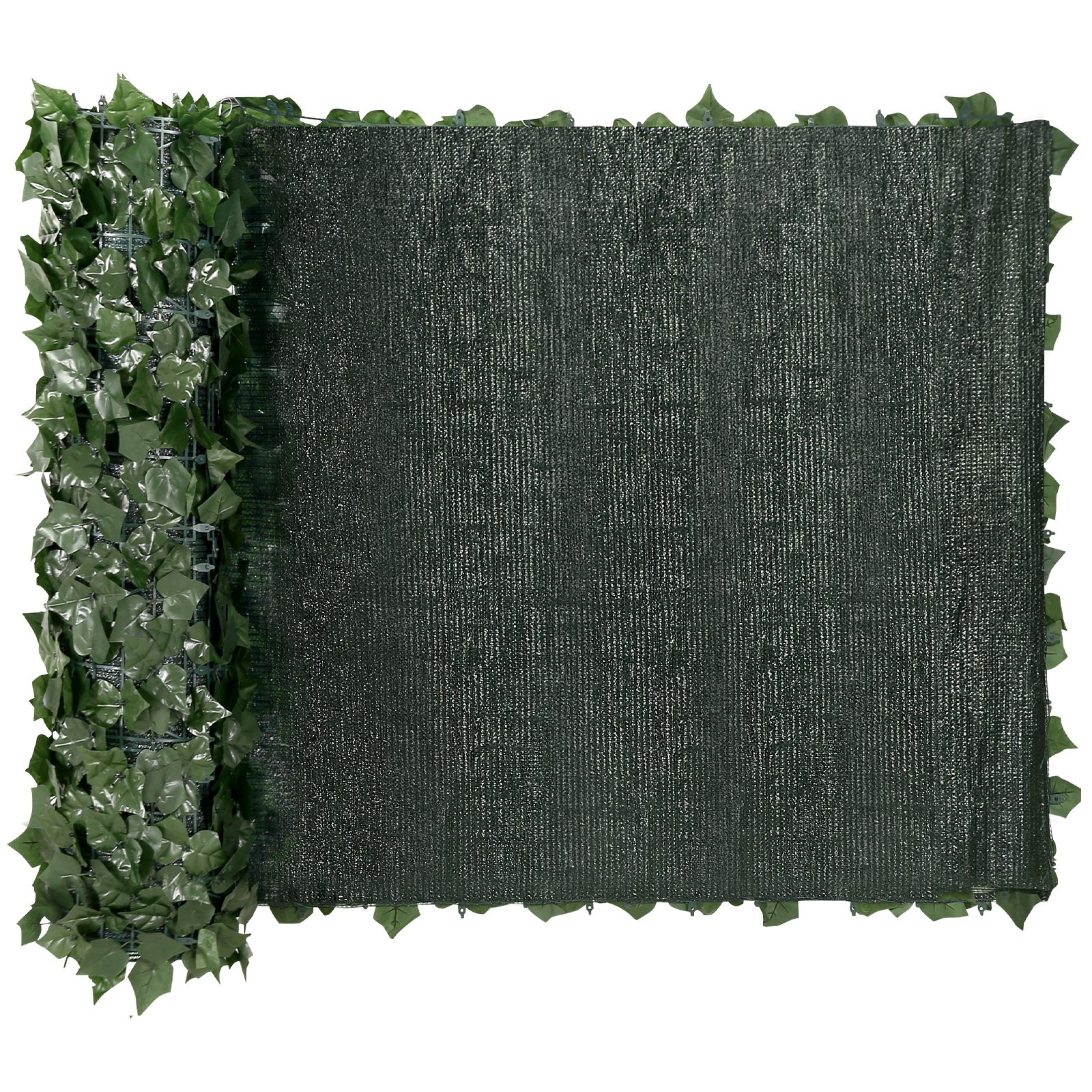 VEVOR Valla de Privacidad de Hiedra, Pantalla de Pared Verde Artificial, Valla de Hiedra Verde con Respaldo de Tela de Malla, Setos Falsos Decoración de Hojas de Vid para Jardín al Aire Libre