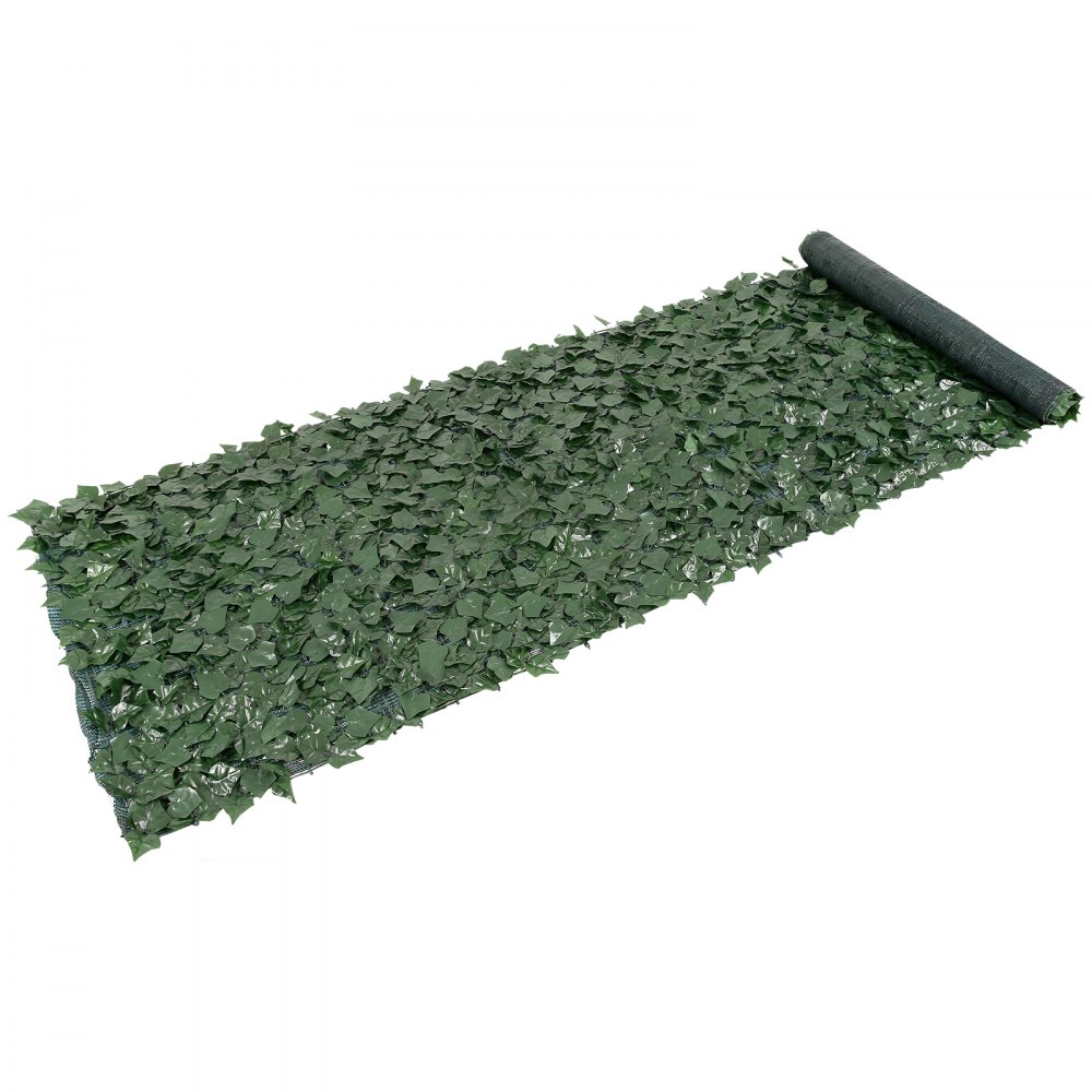 VEVOR Valla de Privacidad de Hiedra, Pantalla de Pared Verde Artificial, Valla de Hiedra Verde con Respaldo de Tela de Malla y Junta Reforzada, Setos Falsos Decoración de Hojas de Vid para Jardín