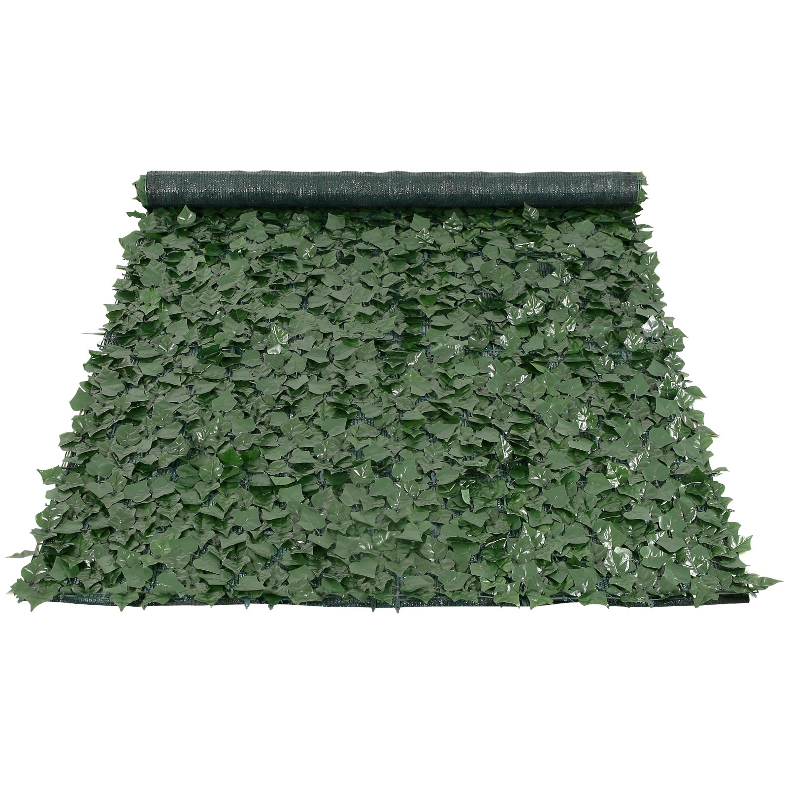 VEVOR Valla de Privacidad de Hiedra, Pantalla de Pared Verde Artificial, Valla de Hiedra Verde con Respaldo de Tela de Malla y Junta Reforzada, Setos Falsos Decoración de Hojas de Vid para Jardín