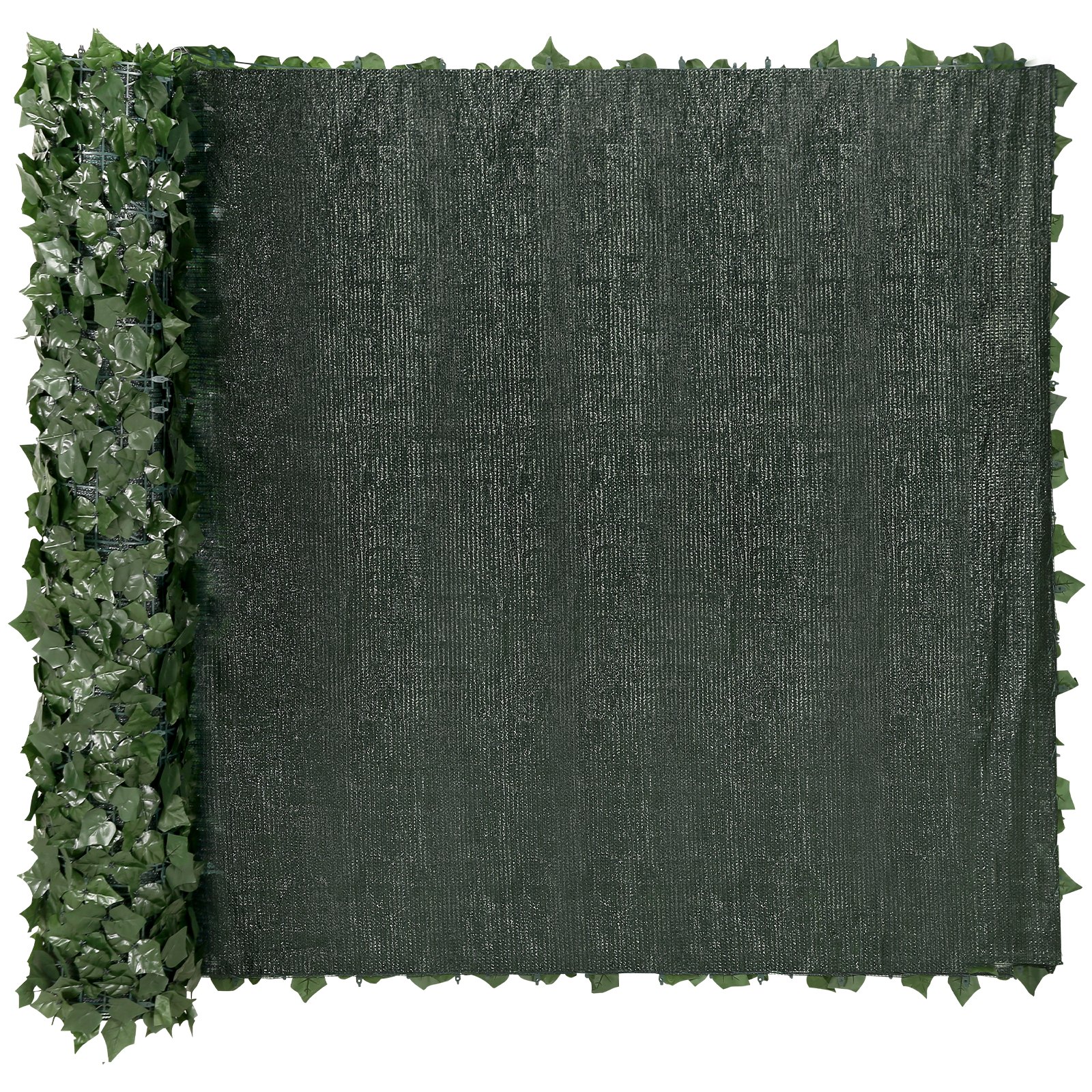 VEVOR Valla de Privacidad de Hiedra, Pantalla de Pared Verde Artificial, Valla de Hiedra Verde con Respaldo de Tela de Malla y Junta Reforzada, Setos Falsos Decoración de Hojas de Vid para Jardín