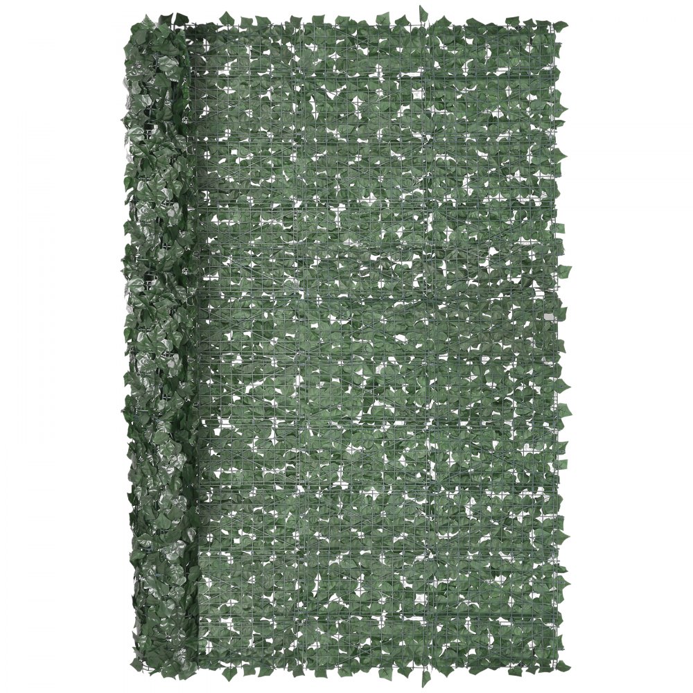 VEVOR Valla de Privacidad de Hiedra, 2440 x 1830 mm Pantalla de Pared Verde Artificial, Valla de Hiedra Verde con Junta Reforzada, Setos Sintéticos Decoración de Hojas de Vid para Jardín, Patio