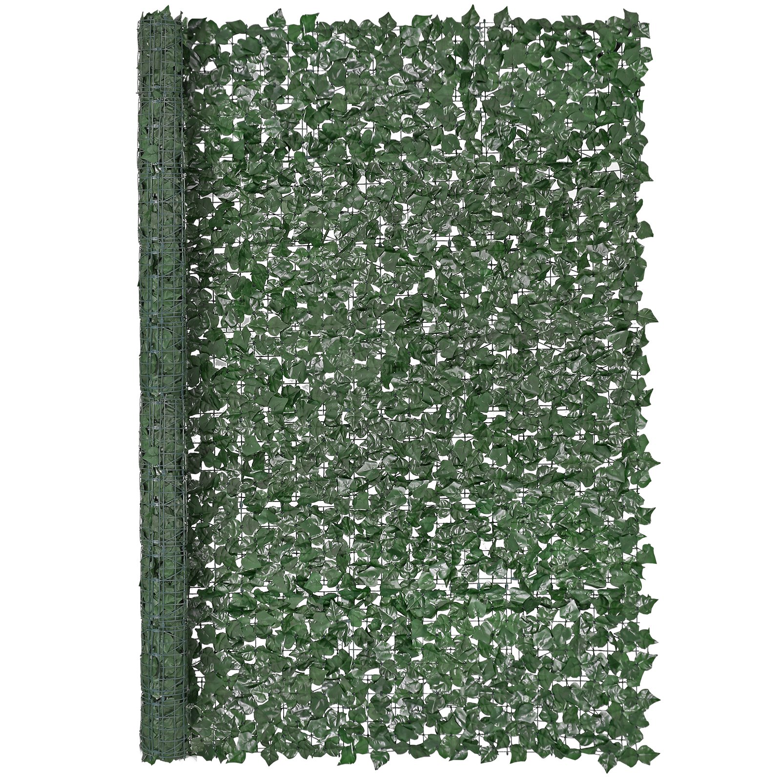 VEVOR Valla de Privacidad de Hiedra, 2440 x 1830 mm Pantalla de Pared Verde Artificial, Valla de Hiedra Verde con Junta Reforzada, Setos Sintéticos Decoración de Hojas de Vid para Jardín, Patio