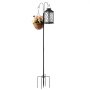 VEVOR Ganchos de Pastor Dobles para Comedero de Pájaros, para Colgar Comederos para Colibríes, Cestas para Plantas, Faroles Solares y Campanillas Viento, 295 x 250 x 1560 mm, 8 uds, Carga 15 kg