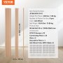 VEVOR Paneles Acústicos de Listones de Madera de Fresno 2450 x 166 x 9 mm 8 uds