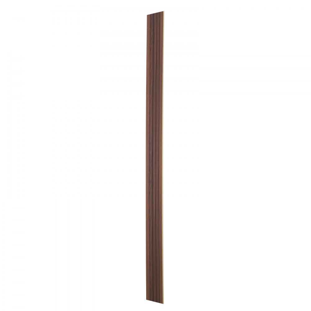 VEVOR Paneles Acústicos de Listones de Madera Sintética, con Acento WPC para Paredes Interiores Modernas, para una Decoración Elegante y Reducción de Ruido, Teca Oscura, 2450 x 166 x 9 mm, 8 uds