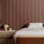 VEVOR Paneles Acústicos de Listones de Madera Sintética, con Acento WPC para Paredes Interiores Modernas, para una Decoración Elegante y Reducción de Ruido, Teca Oscura, 2450 x 166 x 9 mm, 8 uds