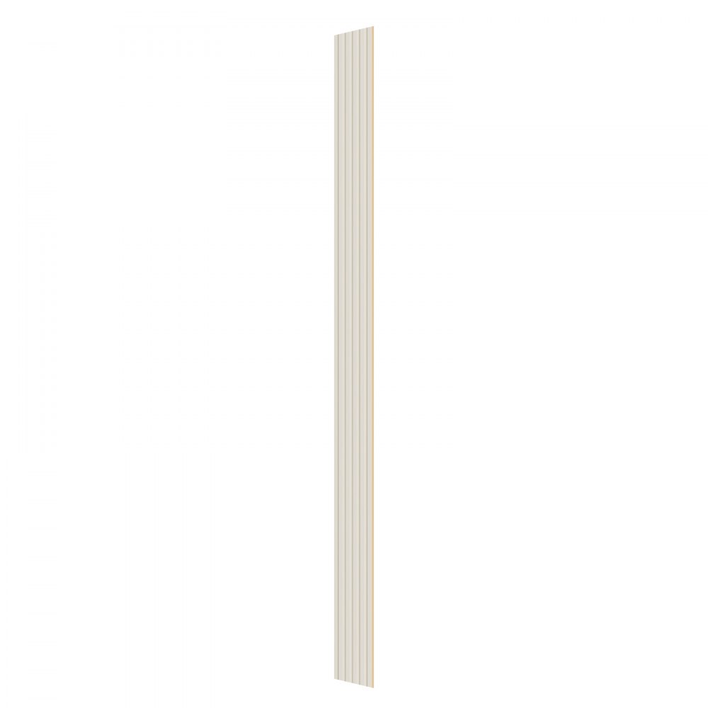 VEVOR Paneles Acústicos de Listones de Madera Sintética con Acento WPC para Paredes Interiores Modernas, para una Decoración Elegante y Reducción de Ruido, Blanco Mate, 2450 x 166 x 9 mm, 8 uds