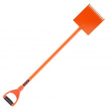 VEVOR Raspador de Techos de 1 ud, Mango en D, Acero de Alta Dureza n.° 45, Herramienta Ligera para Quitar Clavos, Diseño Ergonómico, Naranja, Capacidad Máxima de Carga 40 kg, 1170 x 203 x 110 mm