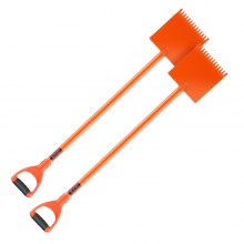 VEVOR Raspador de Techos, 2 uds, Mango en D, Acero de Alta Dureza n.° 45, Ancho 203 mm, Herramienta Ligera para Quitar Clavos, Color Naranja, Capacidad Máxima de Carga 40 kg, 1170 x 203 x 110 mm