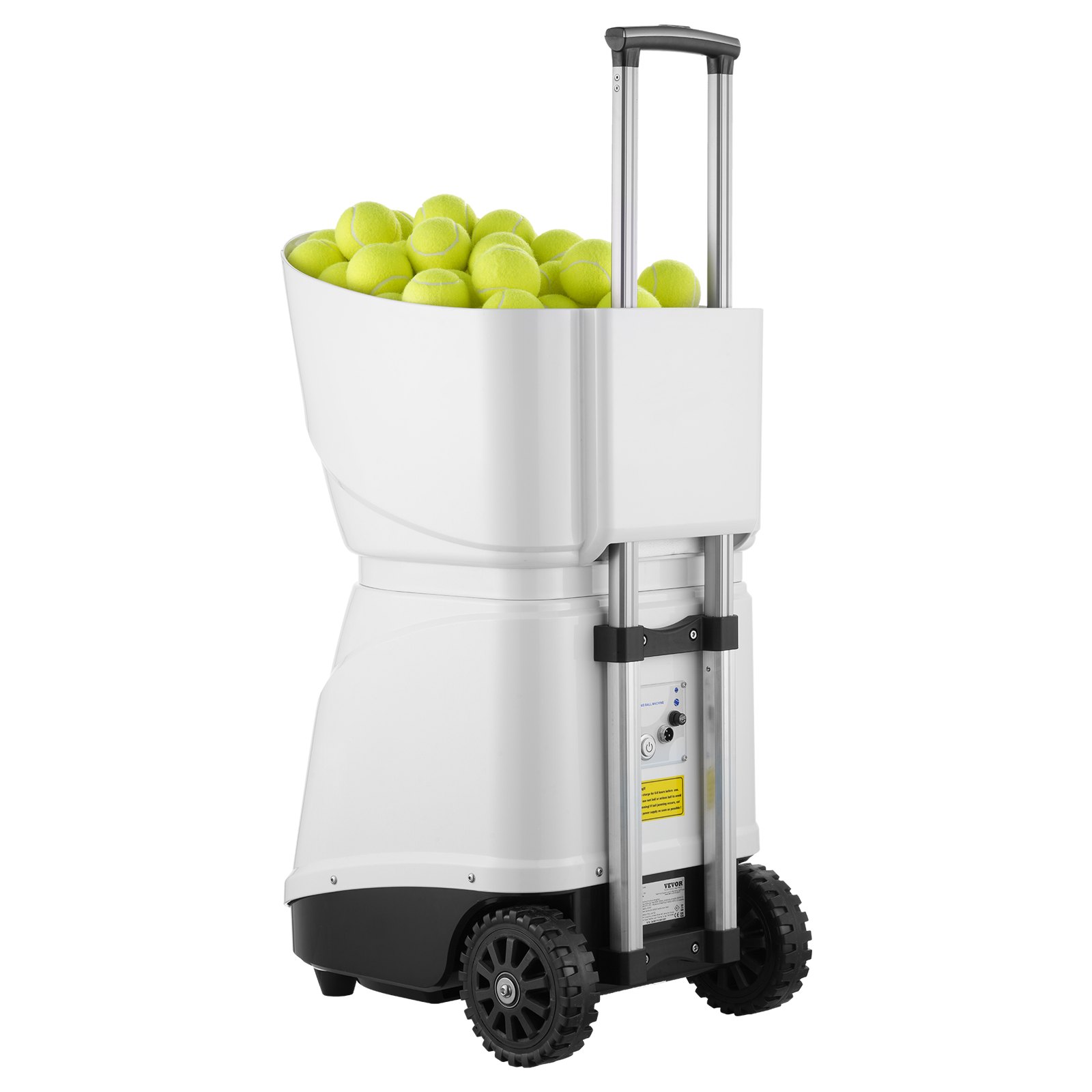 VEVOR Máquina de pelotas de tenis, lanzador automático portátil de pelotas de tenis, lanzador de 150 pelotas, taladro multimodo 5 motores, más de 2 horas de juego, batería recargable, control de aplicación remota