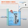 VEVOR Bomba Sumergible de Aguas Residuales 1300W 1,75HP Bomba de Agua Sumergible Flujo Máximo de 333,3L/min Bomba de Agua Sucia Elevación Máxima de 11m para Bombear Agua de Piscinas, Sótanos, Estanque