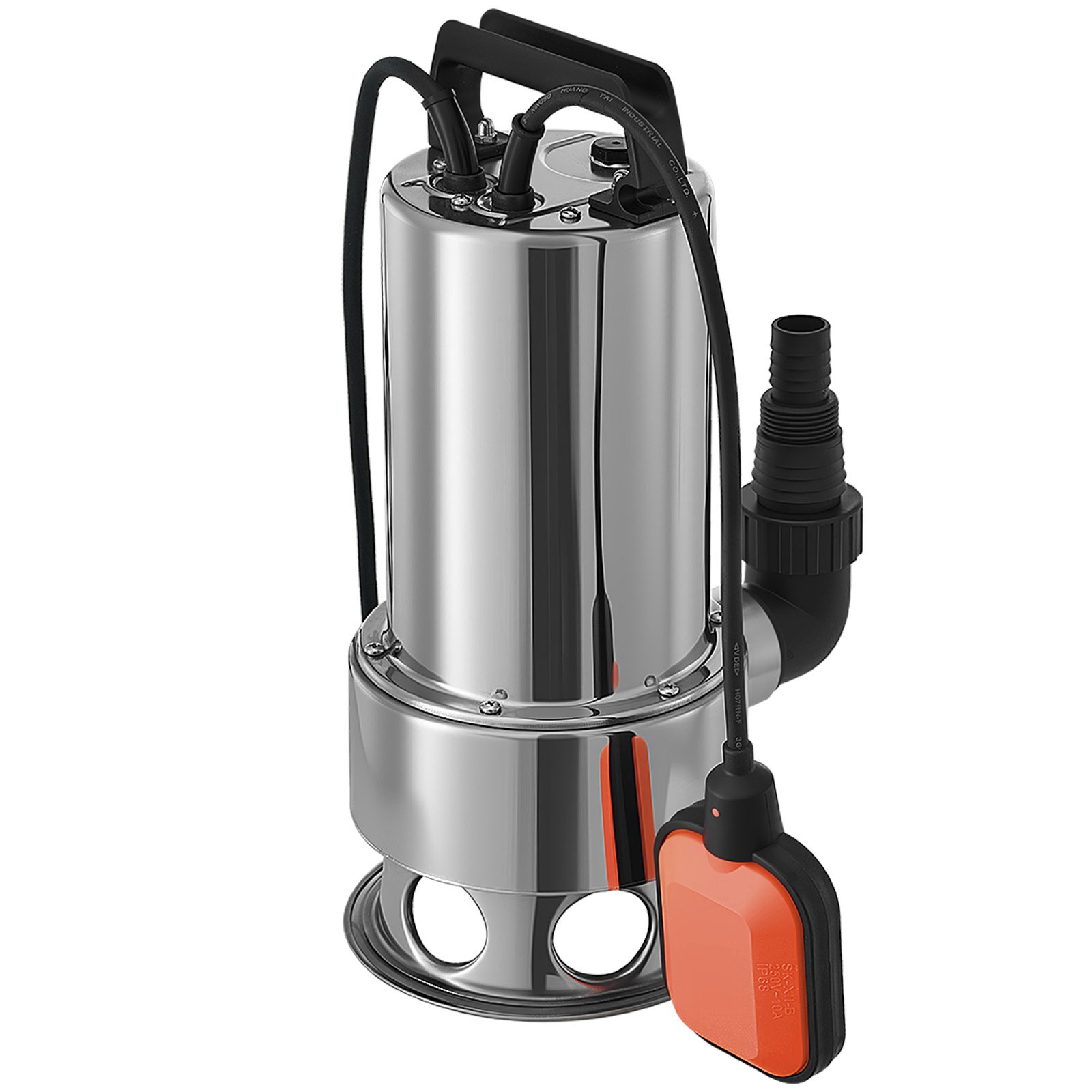VEVOR Bomba Sumergible de Aguas Residuales 1300W 1,75HP Bomba de Agua Sumergible Flujo Máximo de 333,3L/min Bomba de Agua Sucia Elevación Máxima de 11m para Bombear Agua de Piscinas, Sótanos, Estanque