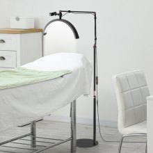 VEVOR 2 en 1 Lámpara LED de Media Luna Luz de Pestañas Arqueada para Esteticista