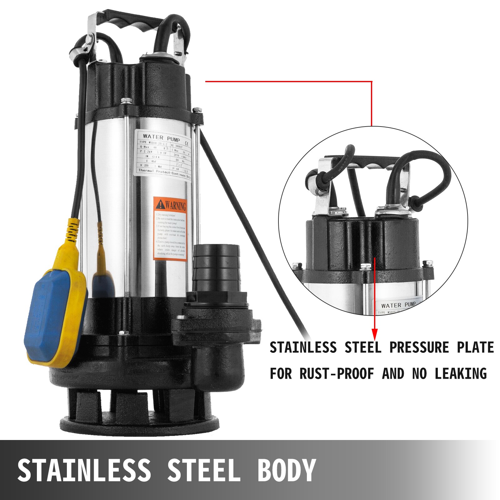 Bomba Sumergible De Aguas Residuales 2.2kw Para Aguas Residuales