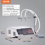 VEVOR Máquina Automática de Llenado de Líquidos Capacidad de Pesaje 30-4000ml Llenadora de Botellas Bomba Peristáltica de Control Digital para Leche, Agua, Vino, Bebidas, Salsa de Soja, Boquilla Doble