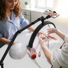 VEVOR 20 W Lámpara LED de Escritorio para Uñas con Clip y Soporte para Teléfono
