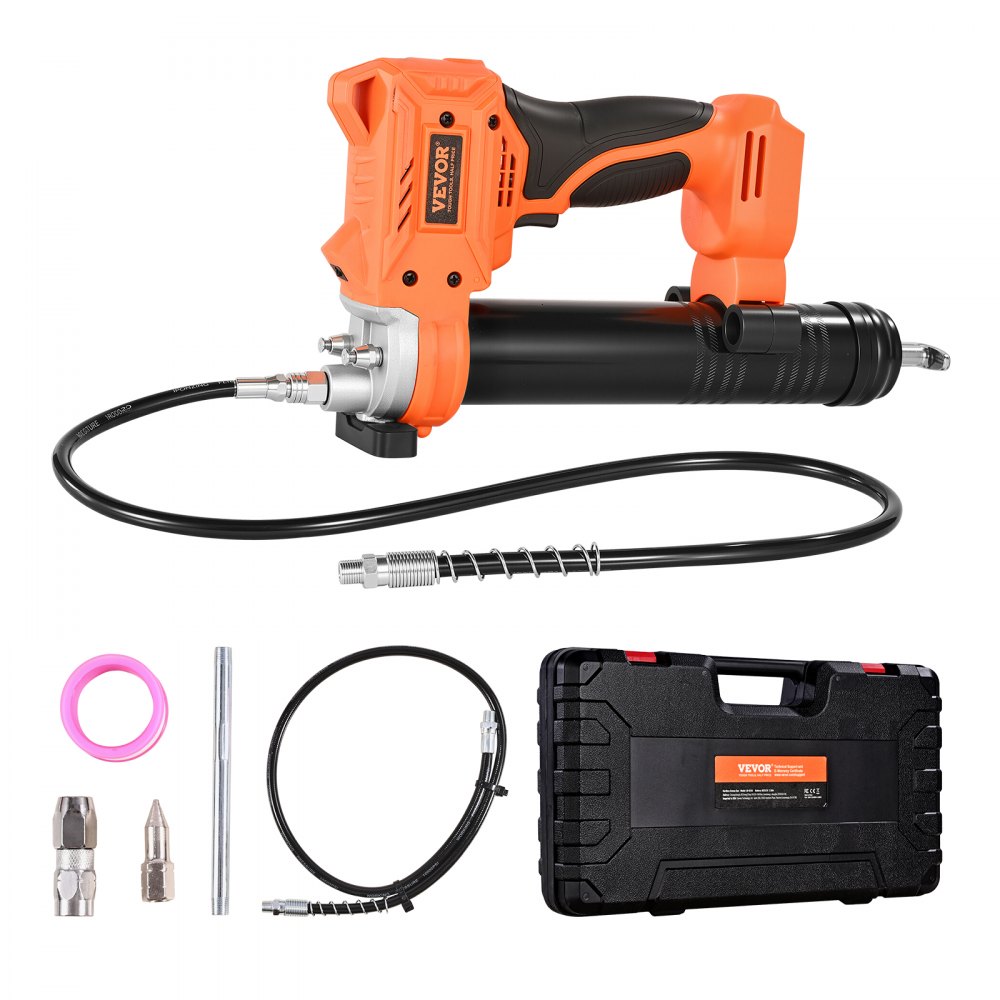 VEVOR Cordless Grease Gun, max. 55 MPa, with LED light and hose, 20V battery operated, compatible with 18V Makita batteries, for lubricating vehicles or machinery (Tool only, battery not included)