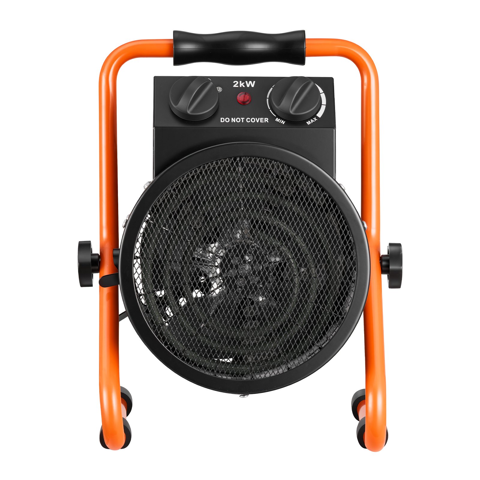VEVOR Calefactor Eléctrico para Invernadero 2000 W Ángulo Ajustable 25°, IPX4, Calefactor Eléctrico de Aire Caliente con Ventilador para Carpa de Cultivo Taller Garaje Almacén Uso en Espacios Húmedos