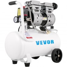 VEVOR Compresor de Aire Compresor Neumático Ultra Silencioso 25L Compresor de aire ultra silencioso 750W Compresor de Aire Silencioso de Tanque