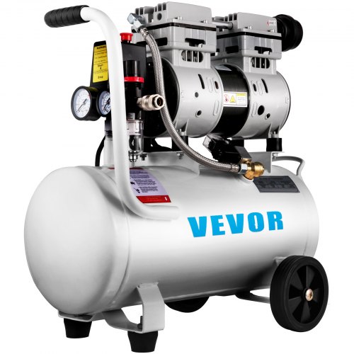 Vevor Compresor De Aire Silencioso 25 L, Compreso Aire Velocidad De 1440 Rpm