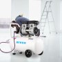 VEVOR Whisper Compressor 50 L, Quiet Oil-Free Compressor 750 W, Oil-Free Air Compressor 68 dB, Air Compressor 230 V, Silent Air Tank 170 L/min Exhaust Volume, with Built-in Exhaust Fan