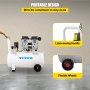 VEVOR Compresor de Aire Ultra Silencioso 50 L, Ultra Quiet Air Compressor 750 W, Compresor de Aire Silencioso de Tanque, 230 V 50 Hz, 68 dB, Compresor Ultra Silencioso para Reparaciones en el Hogar