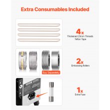 VEVOR Selladora Continua de Acero Inoxidable de Bolsas de Banda Ancho de Sellado de 6-12 mm, Sellador Horizontal con Control de Temperatura Digital para Película de Bolsa de Plástico de 0,02-0,8 mm