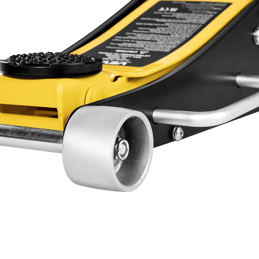 VEVOR Gato Hidráulico de Perfil Bajo Capacidad de 2,5 T, Gato de Acero para Coches, Bomba de Elevación Rápida de Pistón Doble, Rango de Elevación de 9,5 a 47,5 cm, para Automóviles, Vehículos