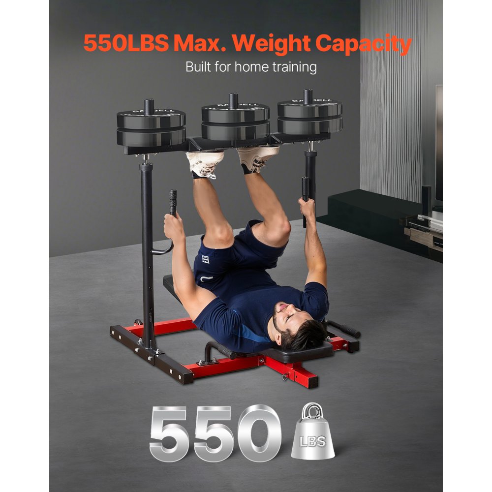VEVOR Prensa de Piernas Vertical, Máquina de Gimnasio en Casa Especial para la Parte Inferior del Cuerpo, Acero al Carbono, para Prensas Alta Intensidad, Capacidad 259 kg, 1268 x 1231 x 1106 mm