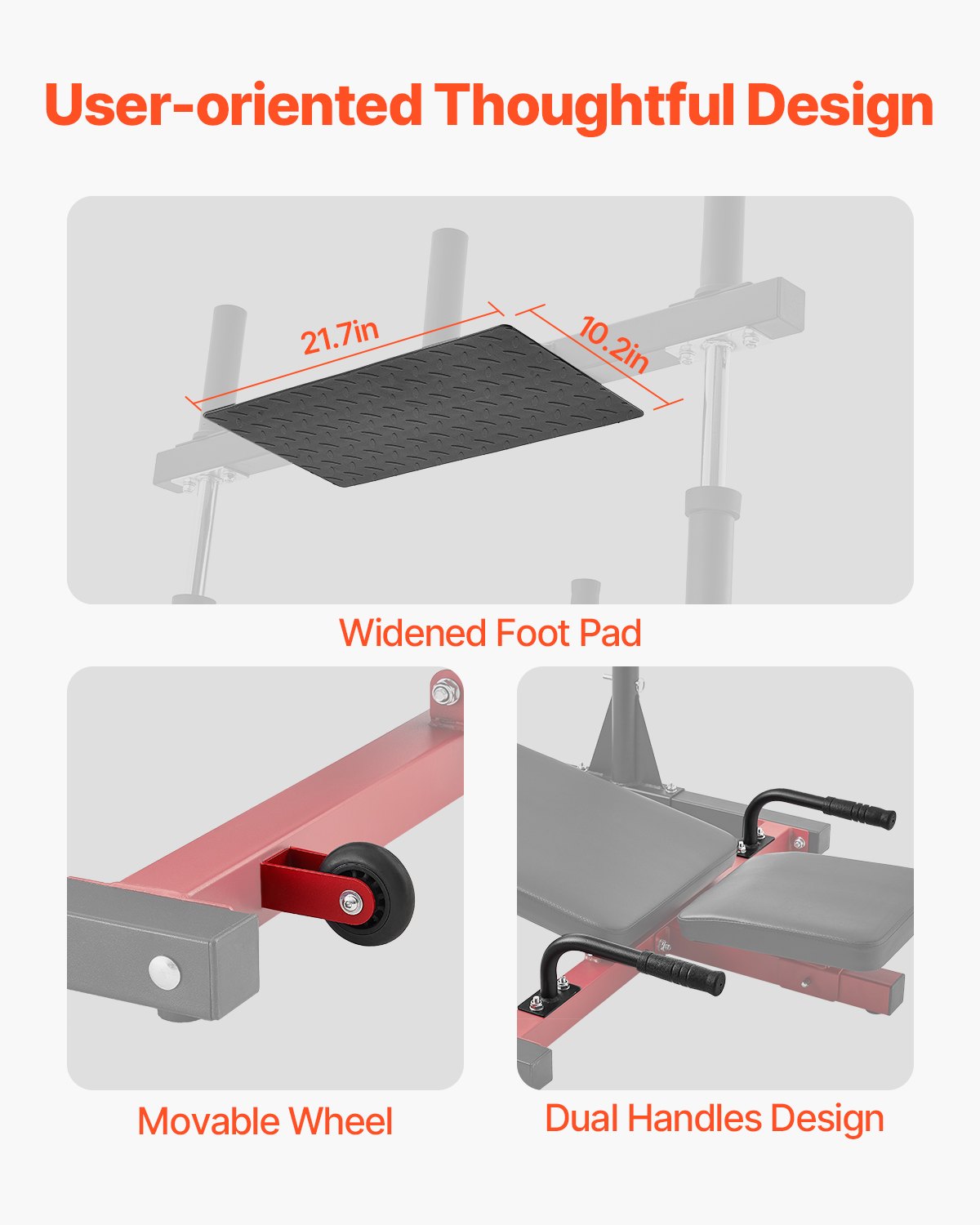 VEVOR Prensa de Piernas Vertical, Máquina de Gimnasio en Casa Especial para la Parte Inferior del Cuerpo, Acero al Carbono, para Prensas Alta Intensidad, Capacidad 259 kg, 1268 x 1231 x 1106 mm