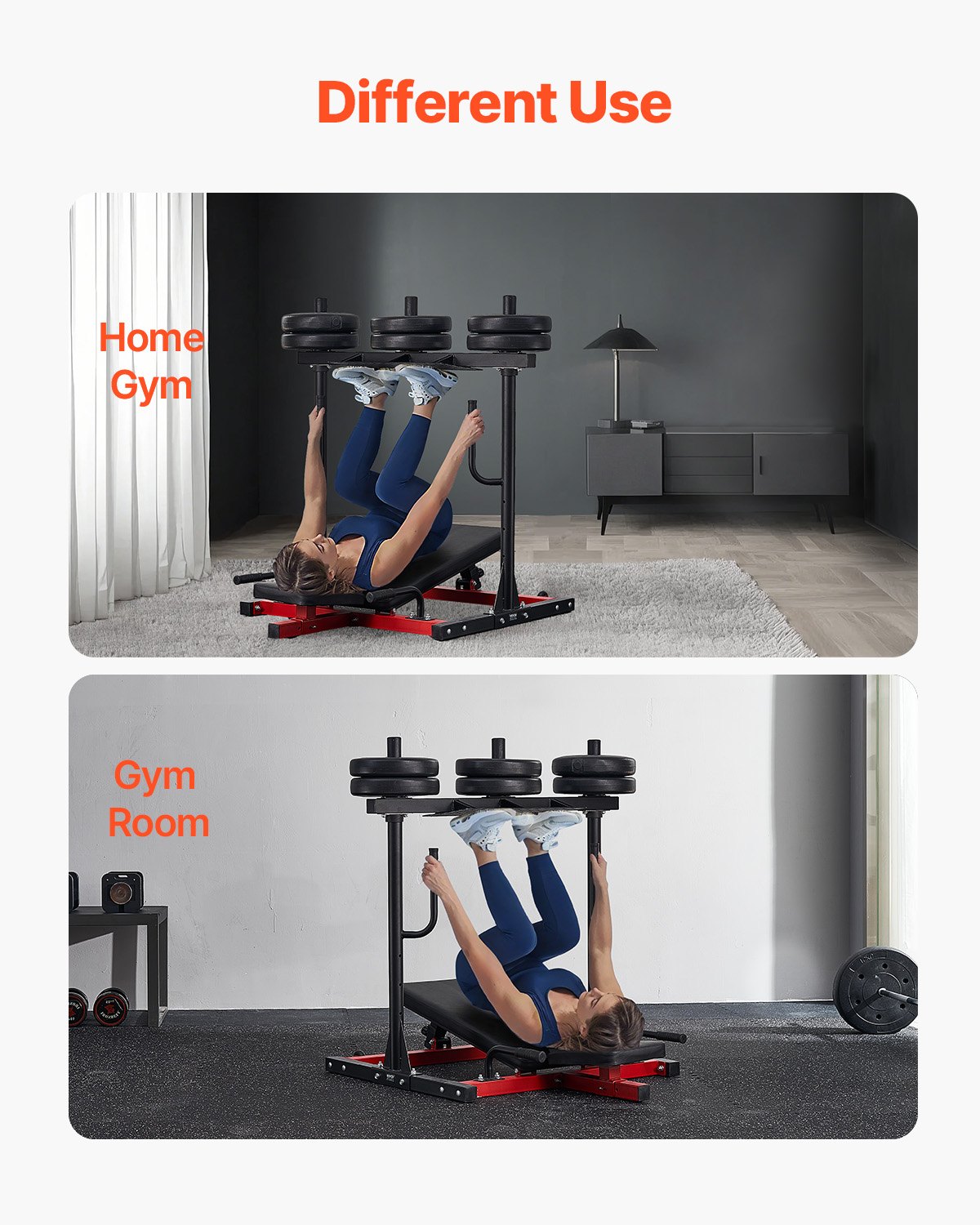 VEVOR Prensa de Piernas Vertical, Máquina de Gimnasio en Casa Especial para la Parte Inferior del Cuerpo, Acero al Carbono, para Prensas Alta Intensidad, Capacidad 259 kg, 1268 x 1231 x 1106 mm