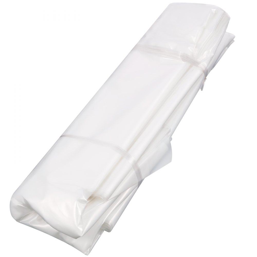 VEVOR Película para Invernadero de 3,05 x 30,5 m, Cubierta de Polietileno Transparente Espesor 0,15 mm, Película de plástico agrícola Resistente a los Rayos UV para Jardinería, Agricultura y Ganadería