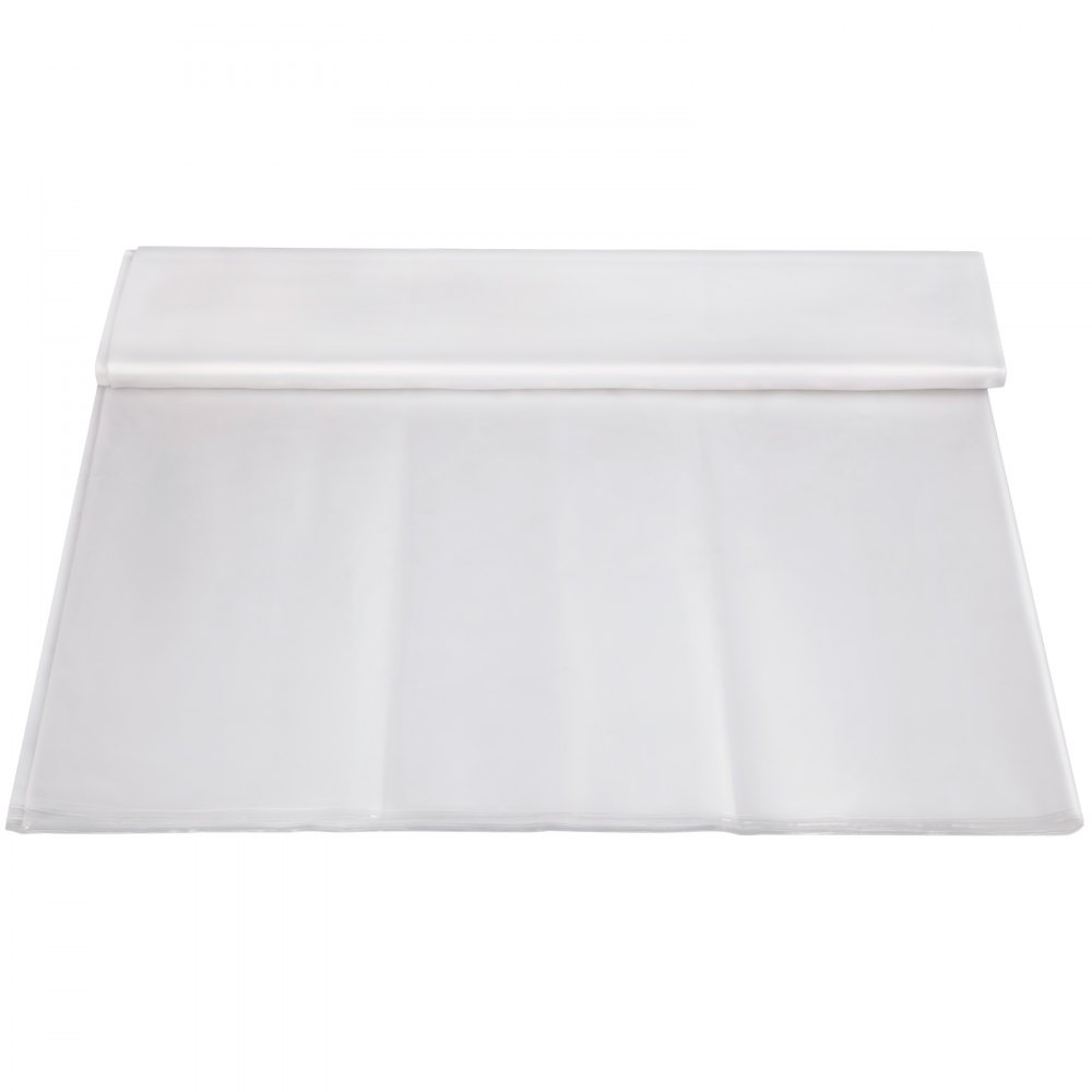 VEVOR Película para Invernadero de 3,05 x 30,5 m, Cubierta de Polietileno Transparente Espesor 0,15 mm, Película de plástico agrícola Resistente a los Rayos UV para Jardinería, Agricultura y Ganadería