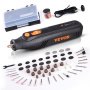 VEVOR Herramienta Rotativa Multifunción 4 V Kit de Herramienta Rotativa sin Cable 5000-25000 rpm Velocidad Variable 118 PCS Accesorios para Esmerilar Pulir Fresar Tallar Cortar Limpiar Carga Rápida