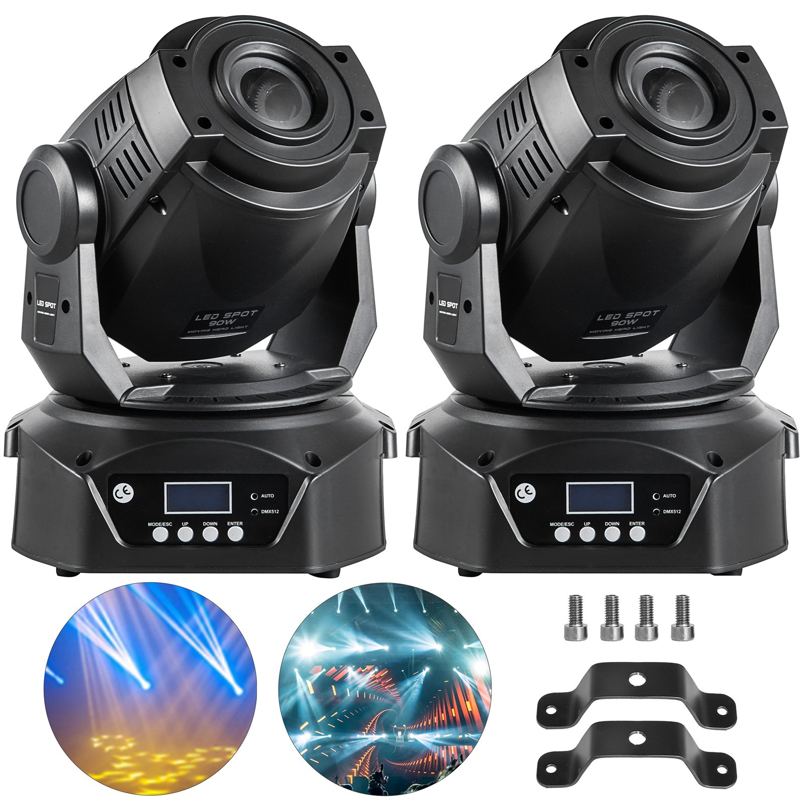 Mini Luz De Escenario Con Cabeza Móvil De 2pcs 30w Led Mini Dj Disco Club