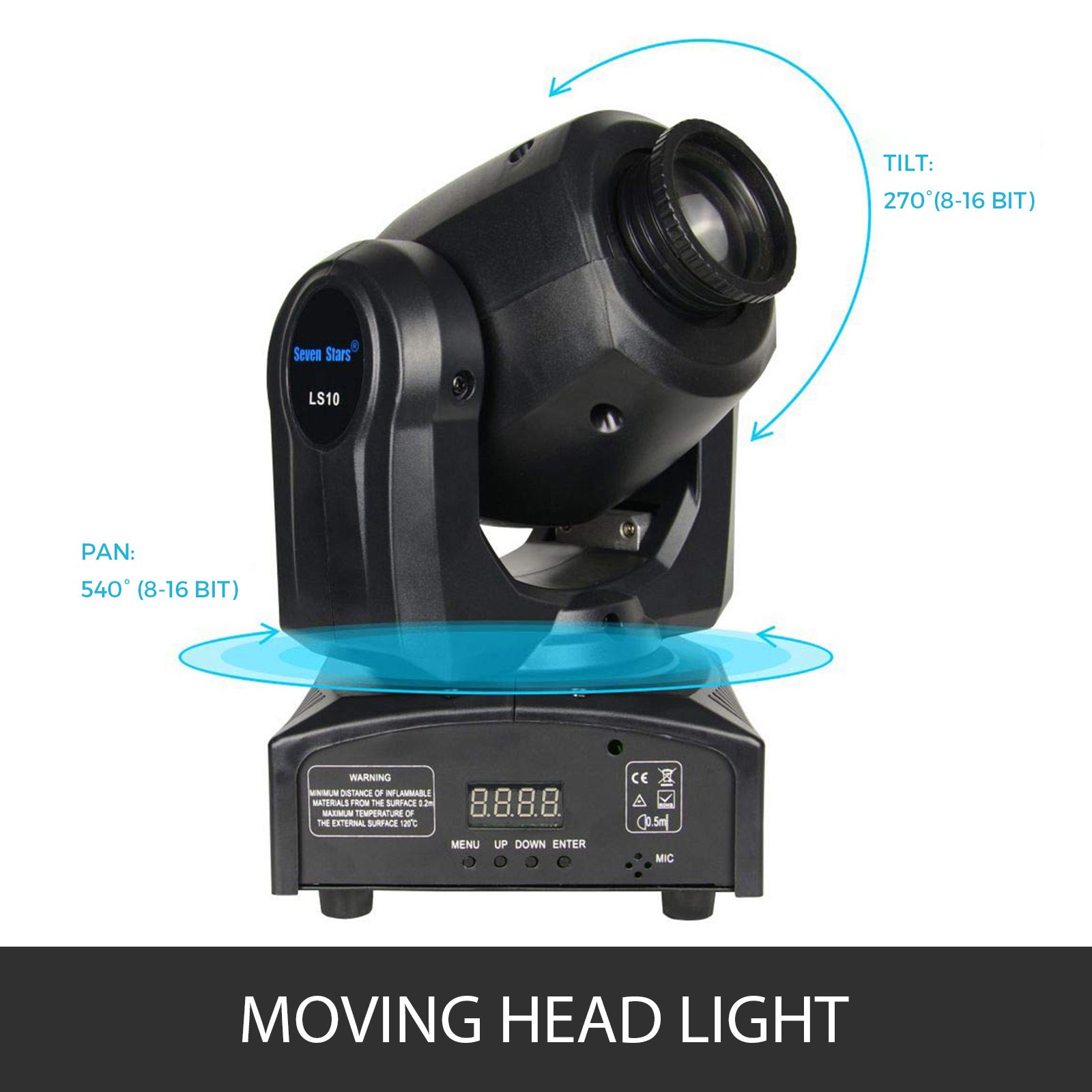 Mini Luz De Escenario Con Cabeza Móvil De 2pcs 30w Led Mini Dj Disco Club