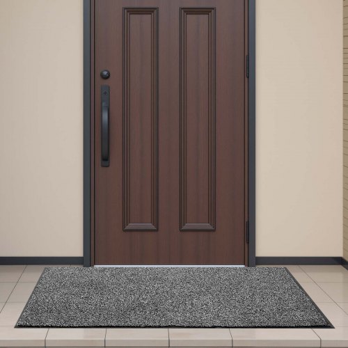 VEVOR Felpudo para Puerta de Entrada, para Interior y Exterior, Moderno y Elegante, con Reverso de PVC, Resistente, Lavable, para Pasillo, Balcón y Garaje, sin Estampado, Gris, 1524 x 914 x 7 mm