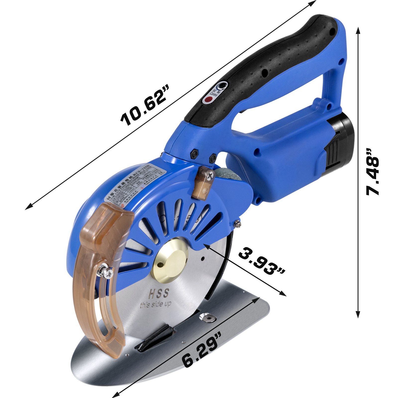 VEVOR Máquina Cortadora, Rotativa Eléctrica, Inalámbrica, Máquina de Cortar Tela Eléctrico, Cortadora de Tela Motor Tijeras, de 100mm